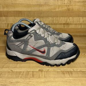 Vintage Nike ACG Hiking Shoes Mens Size 8 All Trac Trail Black Tan Red
